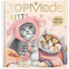 Carte de autocolante TOPModel Kitty Dress pentru fete si minti creative Depesche PT12965 foto