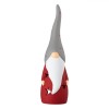 Felinar Ceramic de Crăciun, Gnome cu Căciulă Gri cu Buline, 9x8x30cm, Oem