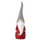 Felinar Ceramic de Crăciun, Gnome cu Căciulă Gri cu Buline, 9x8x30cm