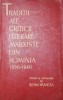 TRADITII ALE CRITICII LITERARE MARXISTE DIN ROMANIA 1930 1940