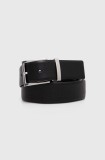 HUGO curea de piele barbati, culoarea negru, 50522618