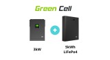 Green Cell Solar Panel Inverter Solar Powered MPPT Solar Panel Charger 48V DC 230V AC 3000W/3000VA Pure Tone Wave