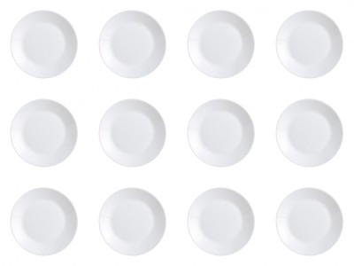 Set farfurii 12 piese pentru fructe, albe, diametru 18 cm foto