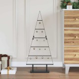 vidaXL Pom de Crăciun din metal cu suport Negru 90 cm Oțel 42019170