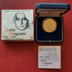 Moneda comemorativa - 5 Euro "Anna Magnani", Italia, 2008 - Proof - G 3961