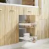 Coșuri S&acirc;rmă Retractabile vidaXL, Argintiu, 400mm, 2 Bucăți, Extensibile, Oțel Cromat, Rafturi Bucătărie, Organizator Dulap