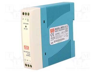 Alimentator pulsatoriu MEAN WELL 10W 12VDC 0,84A pentru şină DIN foto