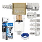 Filtru de aer cu decantor si reductor 1 / 4&quot; cu conectori rapizi, Geko G03165