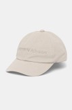 Emporio Armani șapcă de baseball din bumbac culoarea gri, cu imprimeu, EM001319 AF14032