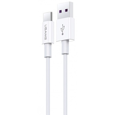 Cablu Date si Incarcare USB la USB Type-C Usams U44, 5A Fast Charging, 1.2 m, Gri SJ408USB01 foto