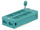 Soclu Circuite Integrate ZIF DIP28 THT 50VDC, CONNFLY