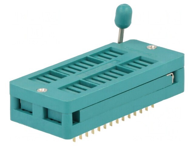 Soclu Circuite Integrate ZIF DIP28 THT 50VDC