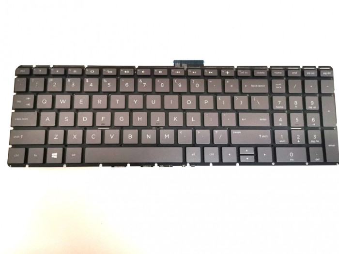 Tastatura Laptop, HP, Pavilion 17-W, 17T-W, TPN-Q174, iluminata, gri, layout US