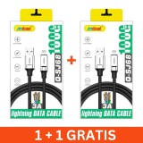 Cablu de date/incarcare USB/Lightning SJ68, 100cm, 3A, 1+1 gratis