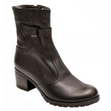 Ghete dama casual negre din piele naturala box GD204N