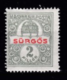 Cumpara ieftin ✅ ( S20 ) Ungaria 1916 " Marca Express " , serie Mi.180 , mici sarniere/guma originala , MH