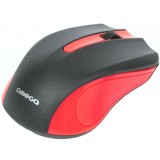 Mouse Wireless Omega OM-419, 1000 DPI, USB, Negru/Rosu