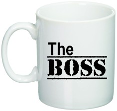 Cana alba personalizata &quot;The Boss&quot;, INOVATIX&reg;. 330ml