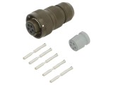 Conector militar AMPHENOL AIR GCB3106M-14S-5SNB 5 pini, tip mufa crimpata 13A