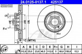 Disc frana AUDI A4 (8EC, B7) (2004 - 2008) ATE 24.0125-0137.1