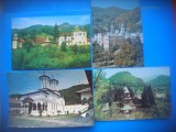 HOPCT LOT 3885-4 CARTI POSTALE-MANASTIRI/BISTRITA/TURNU/-HUREZ- VALCEA-CIRCULATE, Circulata, Printata