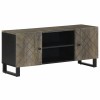 VidaXL Comodă TV, negru, 105x33x46 cm, lemn masiv de mango