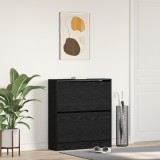 VidaXL Pantofar cu sertar basculant, stejar negru, 80x21x87,5 cm