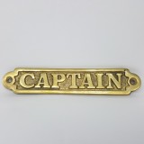 Placheta, semn naval de usa, realizat din bronz, vechi, vintage - CAPTAIN