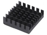 Radiator extrudat cu aripioare BGA negru 30x30mm
