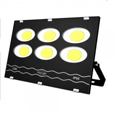 Proiector Ultra Slim 6x50W COB LED Rotund Mare 300W Alb Rece 220V IP66 foto