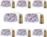 Set de 8 instalatii decorative Stanbow, 15 LED-uri, alb rece, 1,5 m
