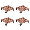 VidaXL Cărucioare pentru plante, 4 buc., maro, 30x30x7,5 cm, WPC 3143927