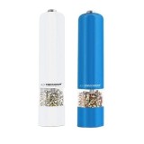 Set 2 r&acirc;șnițe electrice pentru sare și piper, LED, alb/albastru EKP001WB