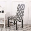 Husa Scaun Universala Gri+Alb, Model Romb Catifea, Elastica, 38-62cm, Lavabila