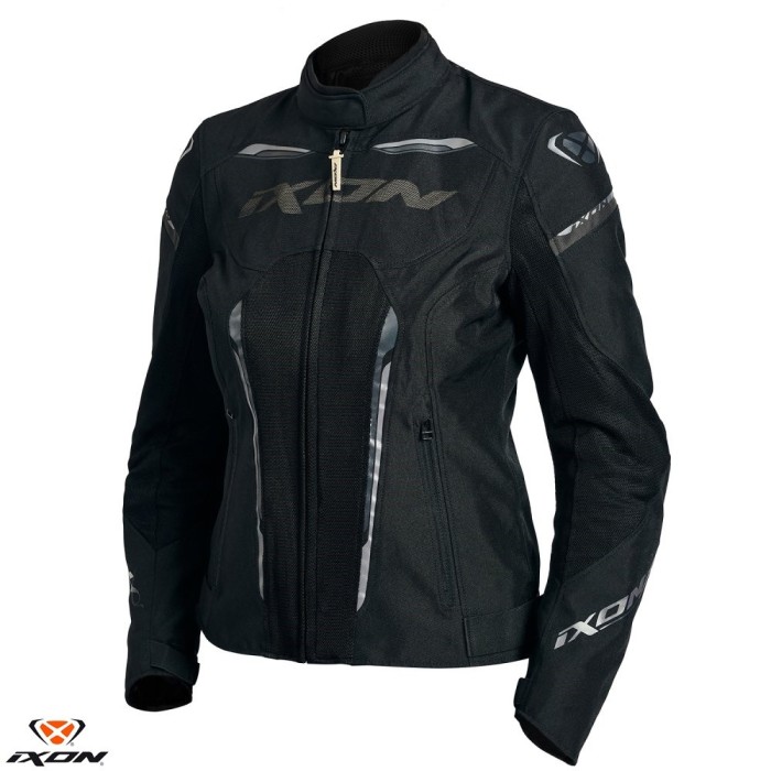 Geaca (jacheta) femei pentru scuter - motocicleta Racing/Roadster Ixon vara model Striker AIR WPL LS culoare: negru Negru XXL