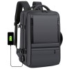 Rucsac Calatorie, Laptop 17&quot;, pentru Avion, Multifunctional, Impermeabil, Extensibil, USB, 40 L, Negru, OBRALIX&reg;