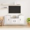 Gossi set comoda tv, 3 piese, alb, lemn prelucrat