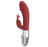 Vibrator Rabbit Rasmussen, 30 Moduri Vibratii Puternice, Silicon, USB, Rosu, 19.8 cm