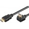 Cablu HDMI 2.0 cu ethernet 19 pini tata - HDMI 19 pini tata 90 grade aurit OFC 1.5m Goobay