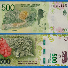 ARGENTINA █ bancnota █ 500 Pesos █ 2016 █ P-365 █ SERIA Q █ UNC █ necirculata