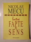 Nicolae Mecu (dedicație) - &Icirc;ntre fapte și sens: studii și eseuri de istorie literară