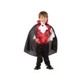 Costum carnaval Vampir Rosu pentru copii, marime 92/104 cm ( 3-4 ani)