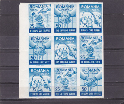 Spania/Romania, Exil romanesc, Europa care sufera, em. a XV-a, ned., 1959, MNH foto