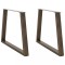vidaXL Picioare de masă &icirc;n formă de V, 2 buc., oțel natural, 90 x (72-73,3) cm 4012579