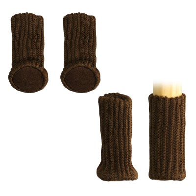 Set 4 Sosete Kwmobile pentru scaun, Maro, Textil, KWM000018LL002C foto