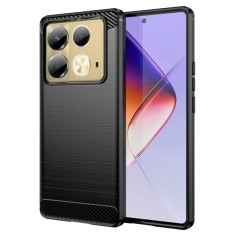 Husa Infinix Note 40 Techsuit Carbon Silicone, negru foto