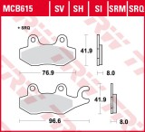 Cumpara ieftin Set placute frana TRW MCB615SI- CF Moto - Kawasaki 650-750 Brute Force - Yamaha TFM 700 R Raptor