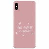 Husa silicon pentru Apple Iphone XS, The Future Is Bright