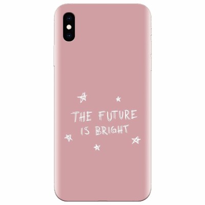 Husa silicon pentru Apple Iphone XS, The Future Is Bright foto