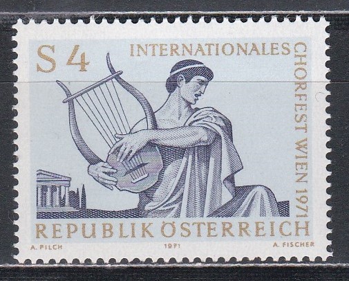 Austria 1971 - Festivalul international de muzica corală, Viena,MNH